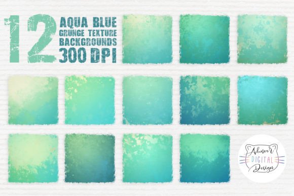 Aqua Blue Grunge Texture Backgrounds