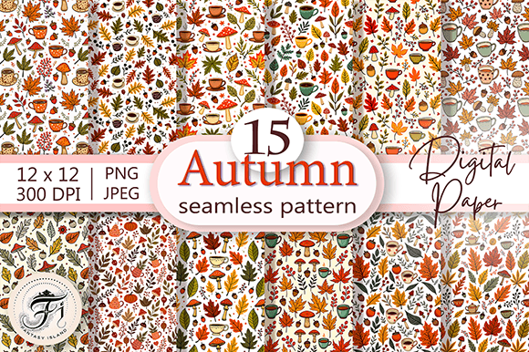 Autumn Digital Paper Seamless Bundle №3: A Cozy Creative Resource