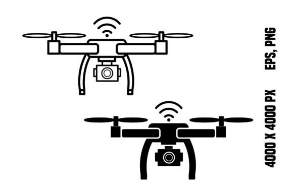 Drone Icons: High-Res Vector Graphics for Design