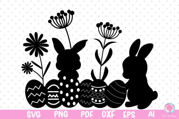 Easter Bunny & Wildflower SVG Cut Files