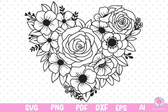 Flower Heart Svg: A Versatile Design for Creators and Crafters