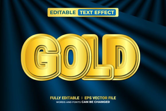 Gold Editable Text Effect: Design & Use