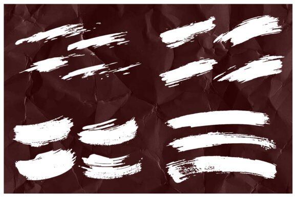 Grunge Hand-painted Brush Strokes Are
