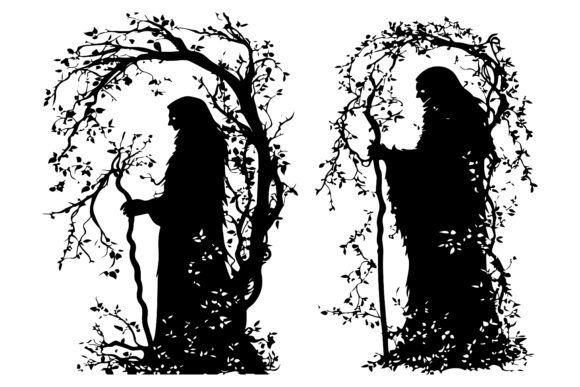 Undead Lich Silhouette Black: The Ultimate Dark Fantasy Asset