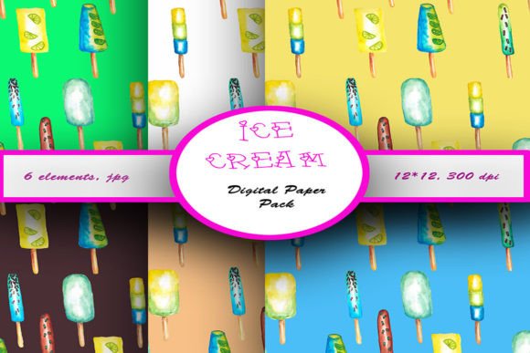 Watercolor Icecream Pattern: A Sweet Addition to Your Creative Projects